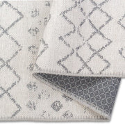 Aura Grey Pattern Washable Rug