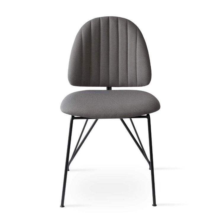 Langham Dining Side Chair Grey Wool / Black Frame
