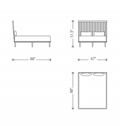 Jessika Queen Bed Dimensions