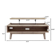 Gia Lift Top Coffee Table Dimensions