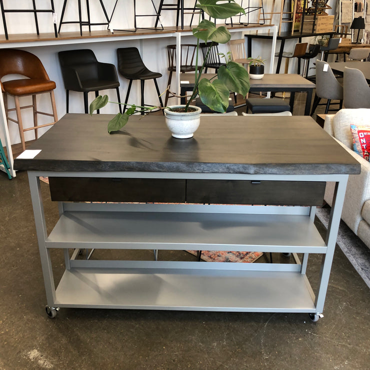 Oracle Island  With Drawers Live Edge Maple - Floor Model