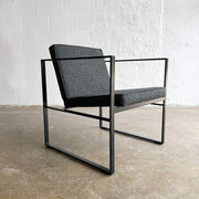 Cube Metal Lounge Armchair - Floor Model
