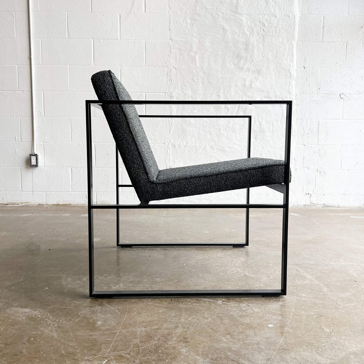 Cube Metal Lounge Armchair - Floor Model