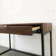Frasier Desk With Drawers Walnut-Floor Model