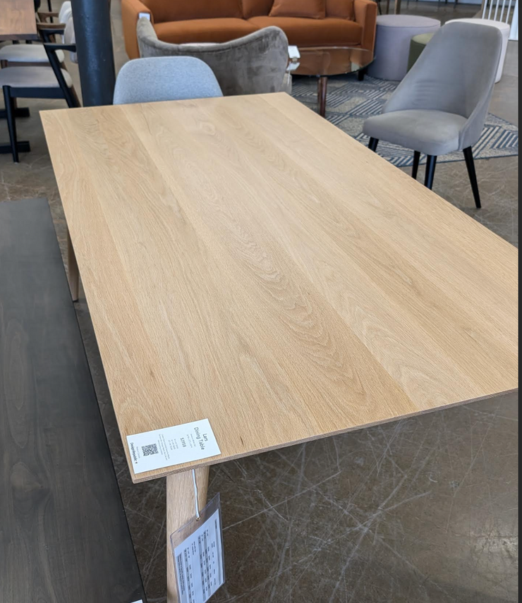 Lars White Oak Dining Table - Floor Model