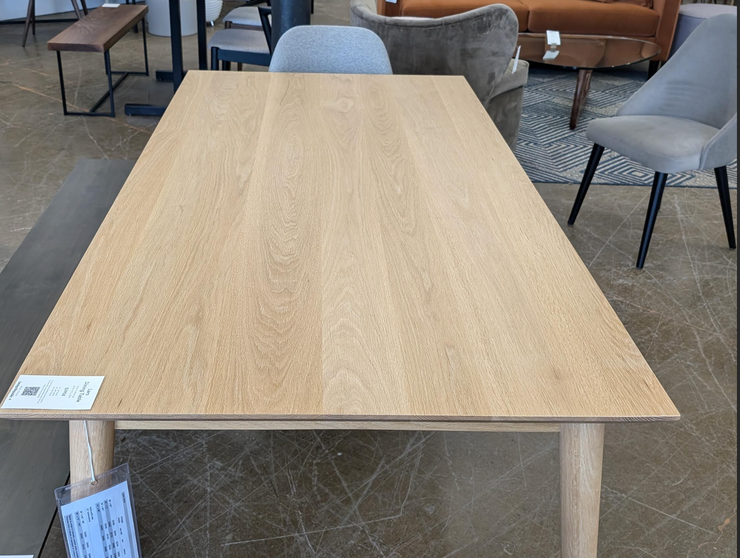Lars White Oak Dining Table - Floor Model