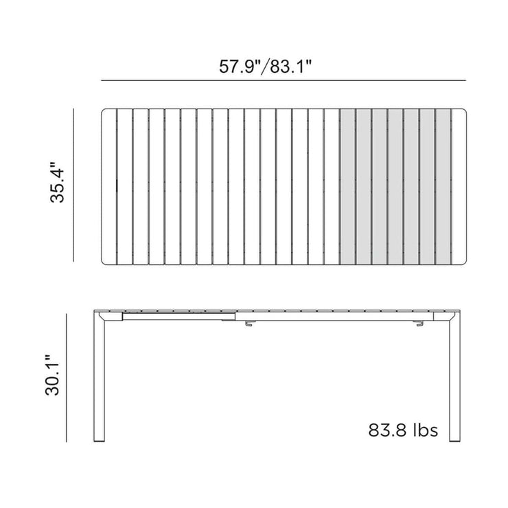 Nardi Tevere 147 Extendable Table