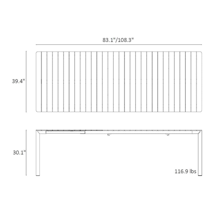 Nardi Tevere 210 Extendable Table