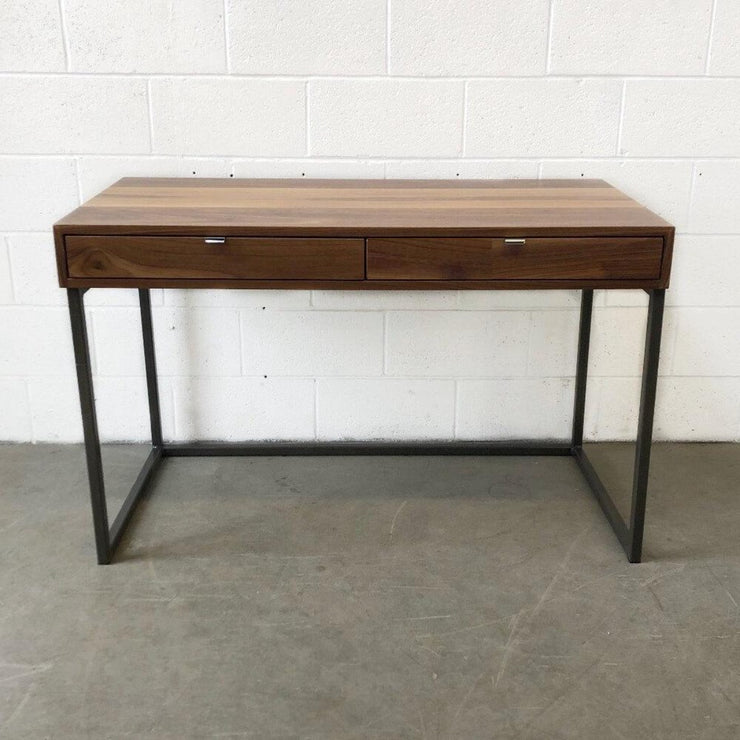 Frasier Desk With Drawers Walnut-Floor Model