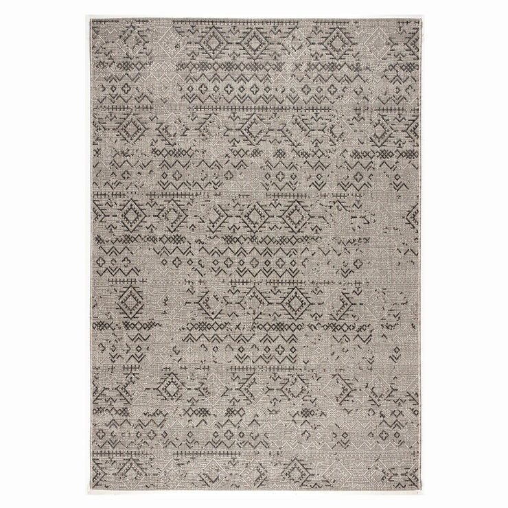 Oksana Transitional Grey Quick Dry Rug - Indoor / Outdoor Rug