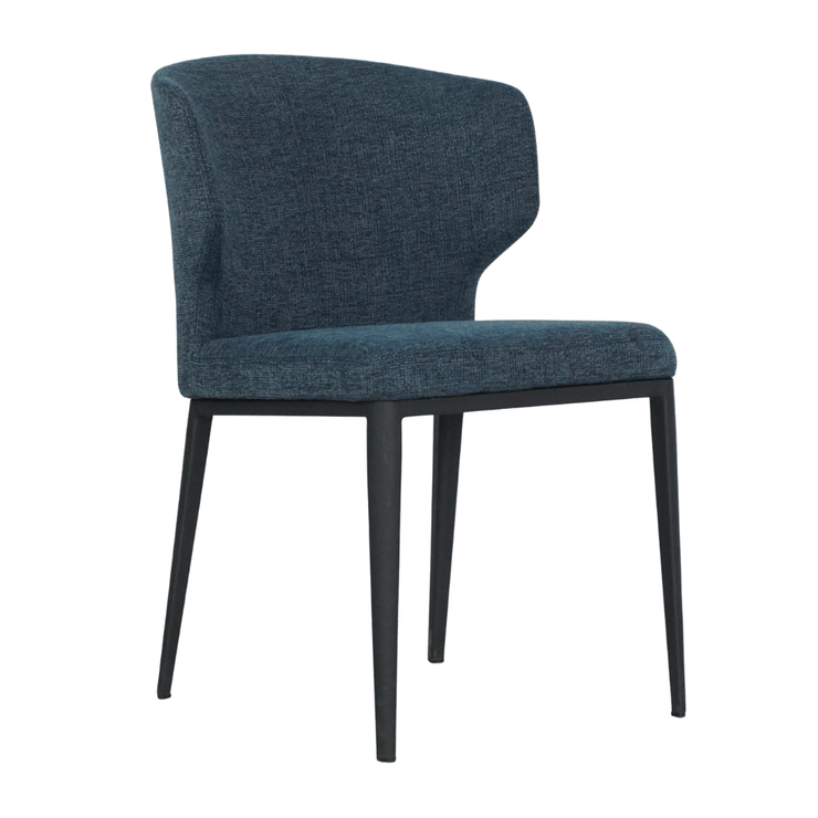 Thurston Fabric Dining Chair With Black Metal Base