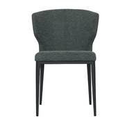 Thurston Fabric Dining Chair With Black Metal Base