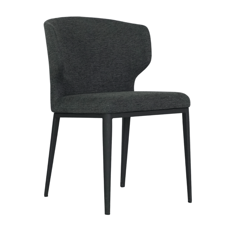 Thurston Fabric Dining Chair With Black Metal Base