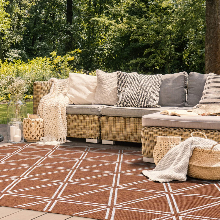 Bristol Rust Reversible Indoor / Outdoor Rug