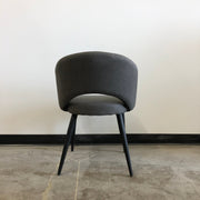 Henrick Dining Chair - Slate Fabric and Black Base