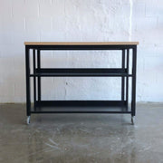 Garrison Ash Oracle Mini Kitchen Island Ash Timber Black