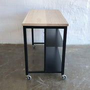 Garrison Ash Oracle Mini Kitchen Island Ash Timber Black