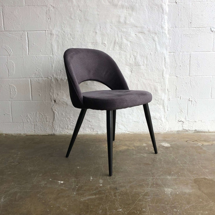Henrick Dining Chair - Loft Fabric and Black Base