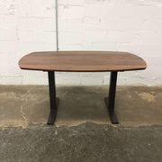 Walnut Squoval Dining Table With Model T Base