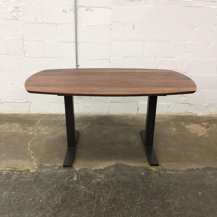 Walnut Squoval Dining Table With Model T Base