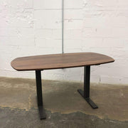 Walnut Squoval Dining Table With Model T Base