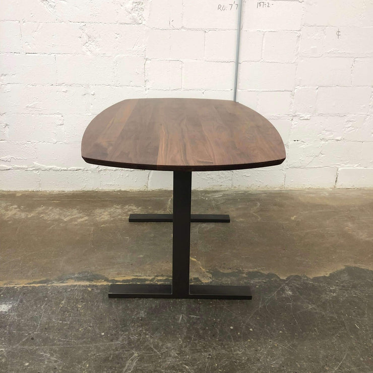 Walnut Squoval Dining Table With Model T Base