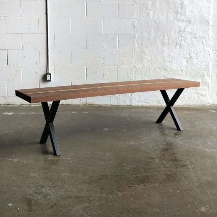 Walnut Logan Bench - Floor Model