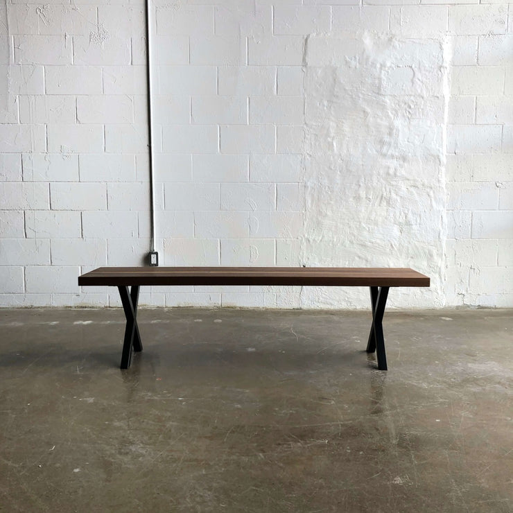 Walnut Logan Bench - Floor Model