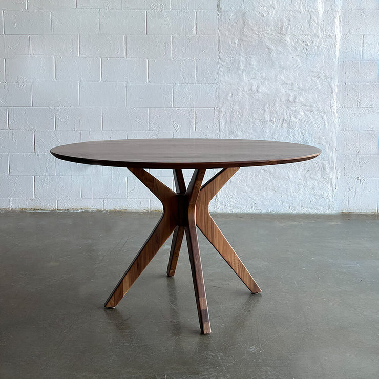 Dana Round Walnut Dining Table