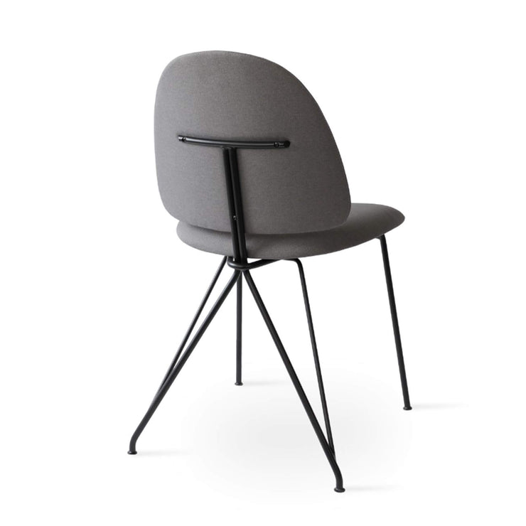 Langham Dining Side Chair Grey Wool / Black Frame