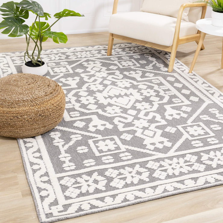 Lawson White and Grey Rug