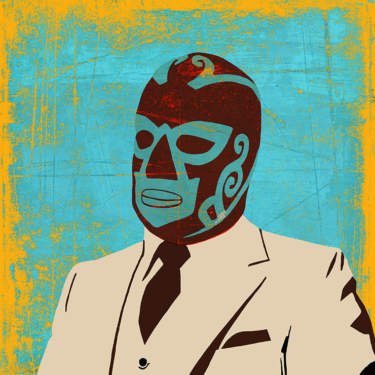 Luchador Pillow by Persnickety Design