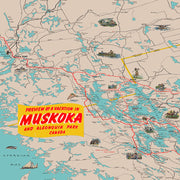 Muskoka Map Pillow By Persnickety Design