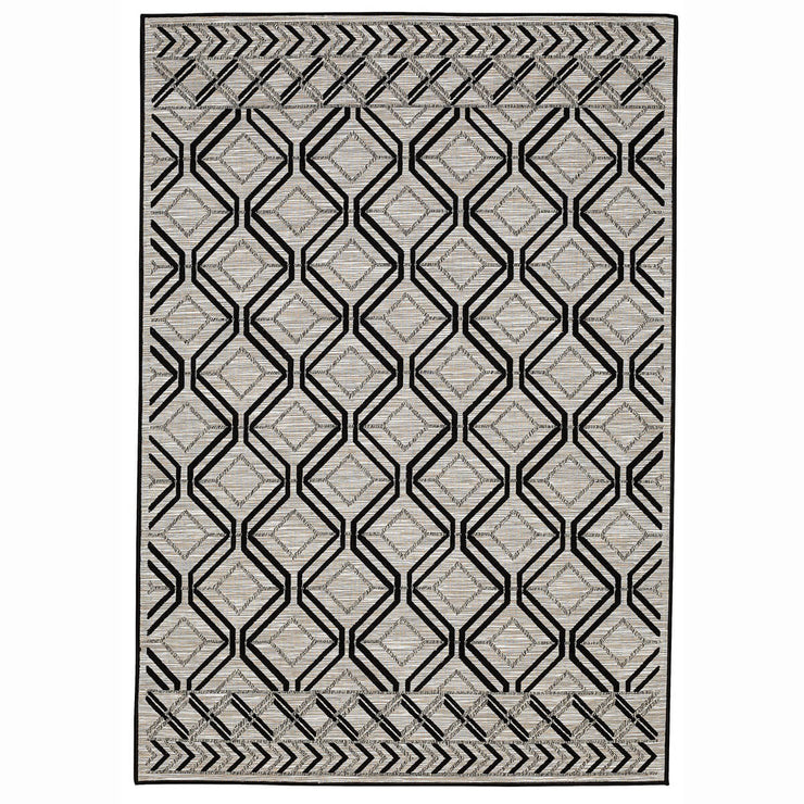 Odessa Black Grey Rug - Indoor / Outdoor Rug