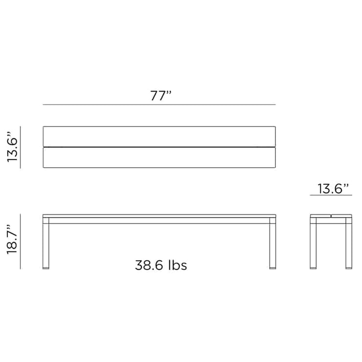 Nardi Rio Aluminum Bench