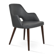 Sabrina Armchair Grey Leatherette