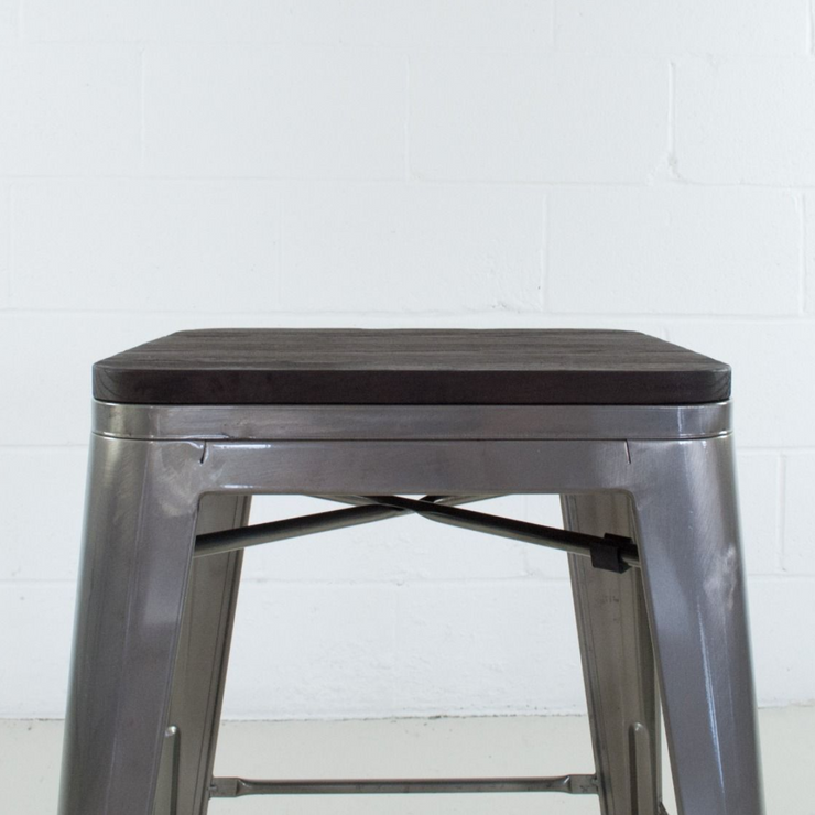 Rochelle Grande Stool with Wood Seat