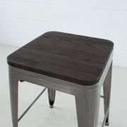 Rochelle Grande Stool with Wood Seat