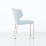 Thurston Fabric Dining Chair With Natural Wood Imprint Metal Base