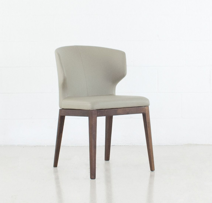 Thurston Leatherette Dining Chair With Wood Base