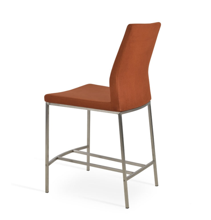 Pasha High Back Metal Stool
