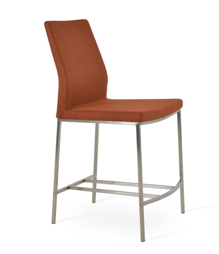 Pasha High Back Metal Stool