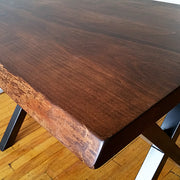 Vintage Maple Live Edge Dining Table