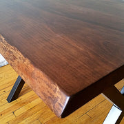 Vintage Maple Live Edge Dining Table