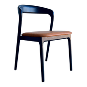 Amare Dining Chair Black Cognac