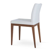 Aria Wood Dining Chair White Walnut