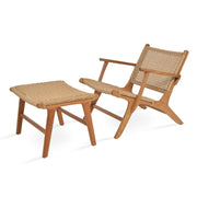 Calava Teak Ottoman and Lounge Chair