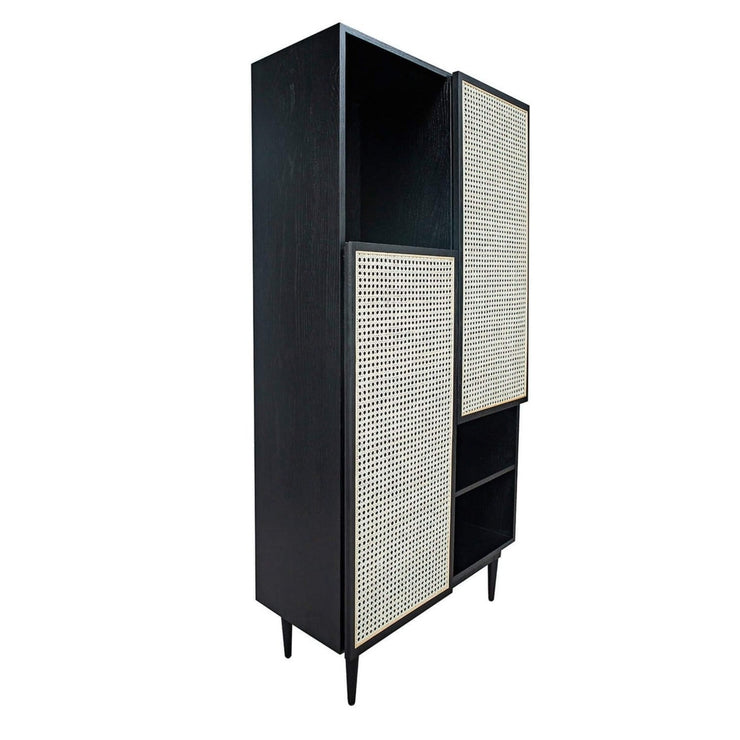 Cane Bookcase Unit Black