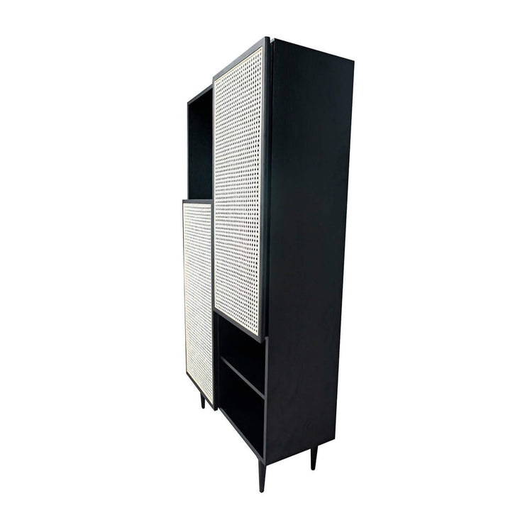 Cane Bookcase Unit Black