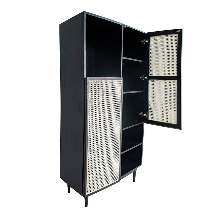 Cane Bookcase Black